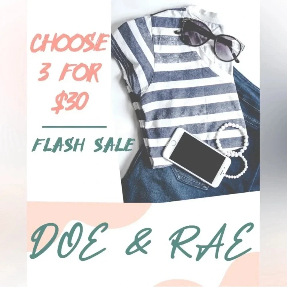 🌴3/$30🌴DOE & RAE Dusty Pink Hi-Low Striped Layered Top NWT - Picture 8 of 8